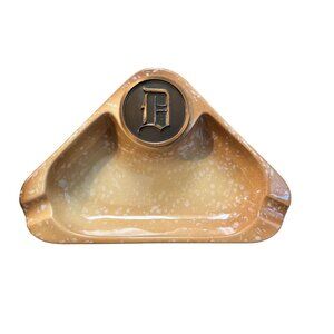 Roseville Pottery Hyde Park No. 1940 Ceramic Ashtray With Old English D Monogram